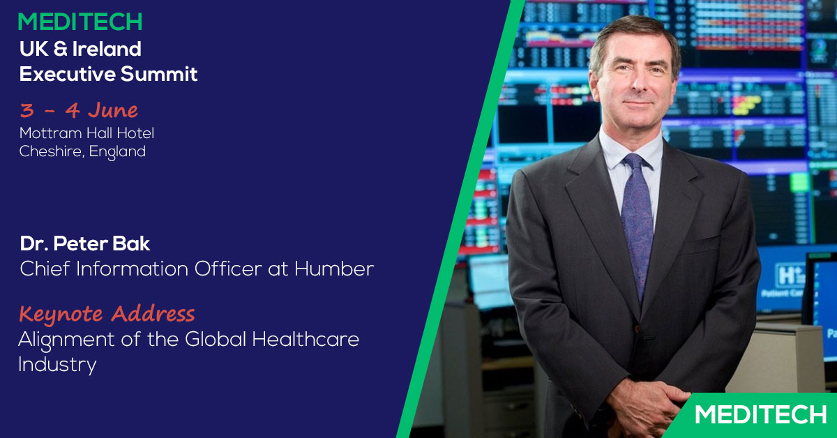 Excited for the UK/Ireland Executive Summit 2025 (3–4 June)!

Don’t miss Peter Bak, CIO of Humber River Health, delivering the keynote on Aligning the Global Healthcare Industry.

#MEDITECHExecutiveSummit #DigitalHealth #HealthTech #ExecutiveLeadership #InnovationInHealthcare