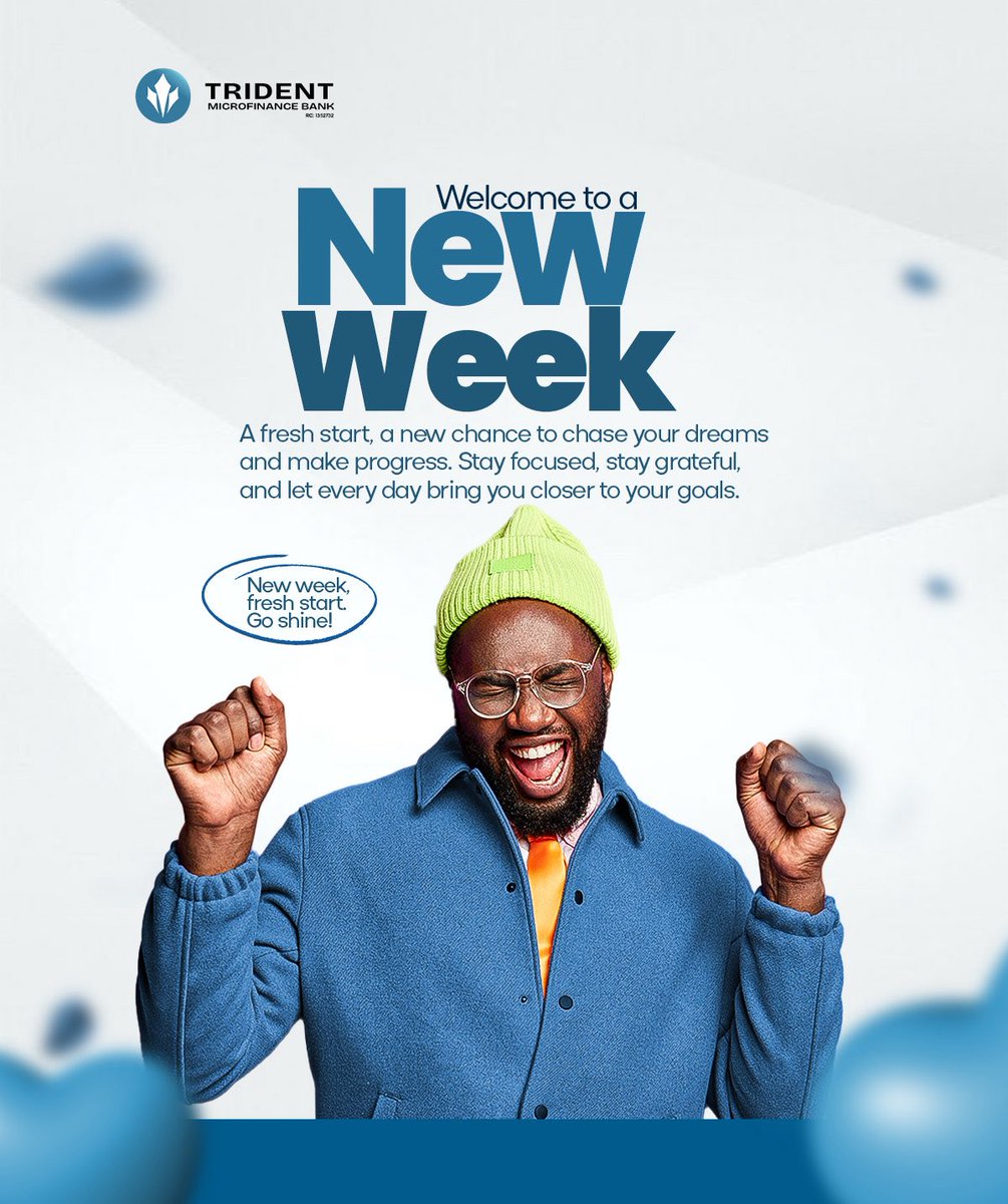 tridentmfb's tweet image. 📅 NEW MONTH, NEW ENERGY!💪  

Start strong with Trident Microfinance Bank by your side! 💰 Whether it’s loans, savings, or investments we’ve got you covered. DM us today!  

#TridentBank #NewMonthGoals #BankWithPurpose #FinancialGrowth