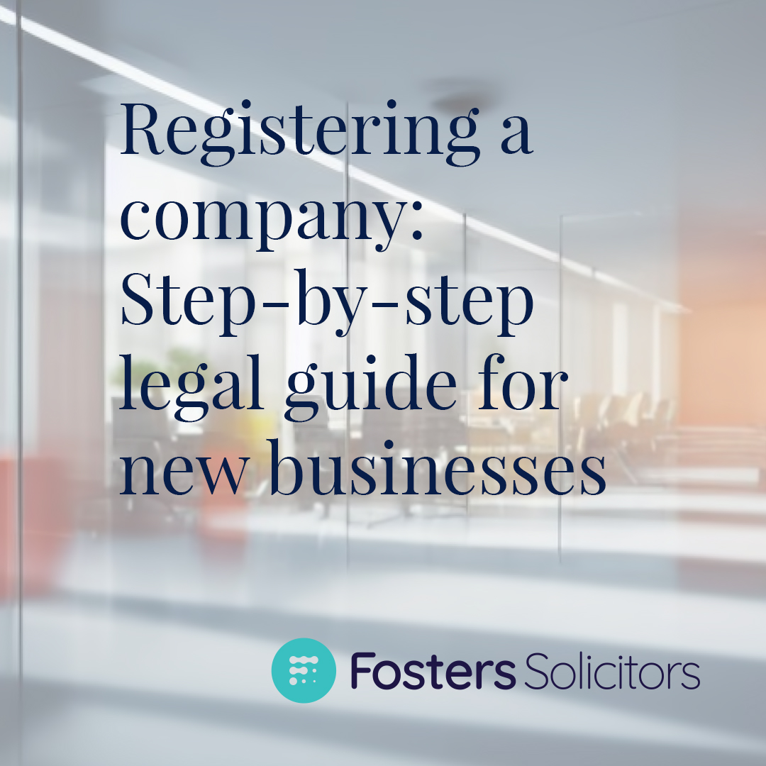 Starting a business? Before you begin trading, there’s a lot to consider - especially legally.

We can help structure, register, and protect your business from day one.

➡ Read our legal guide: fosters.ly/3ZaS7fA 

#CompanyLaw #Coporate