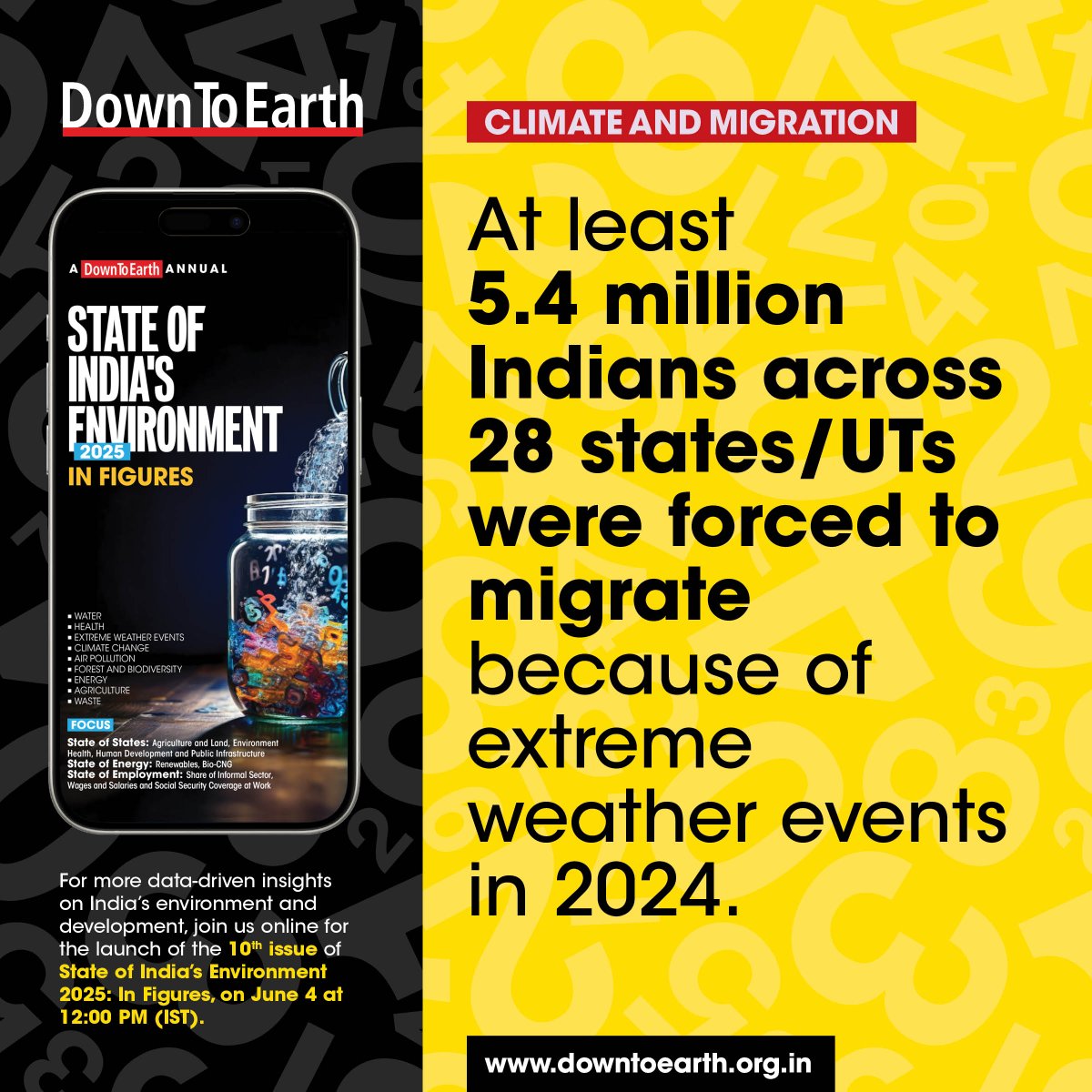 CSEINDIA (@cseindia) on Twitter photo Heatwaves. Floods. Storms. What’s really going on with India’s weather? Find the answers in State of India’s Environment in Figures 2025, launching on the eve of #WorldEnvironmentDay! Register now👇
us02web.zoom.us/webinar/regist… Heatwaves. Floods. Storms. What’s really going on with India’s weather? Find the answers in State of India’s Environment in Figures 2025, launching on the eve of #WorldEnvironmentDay! Register now👇
us02web.zoom.us/webinar/regist…
