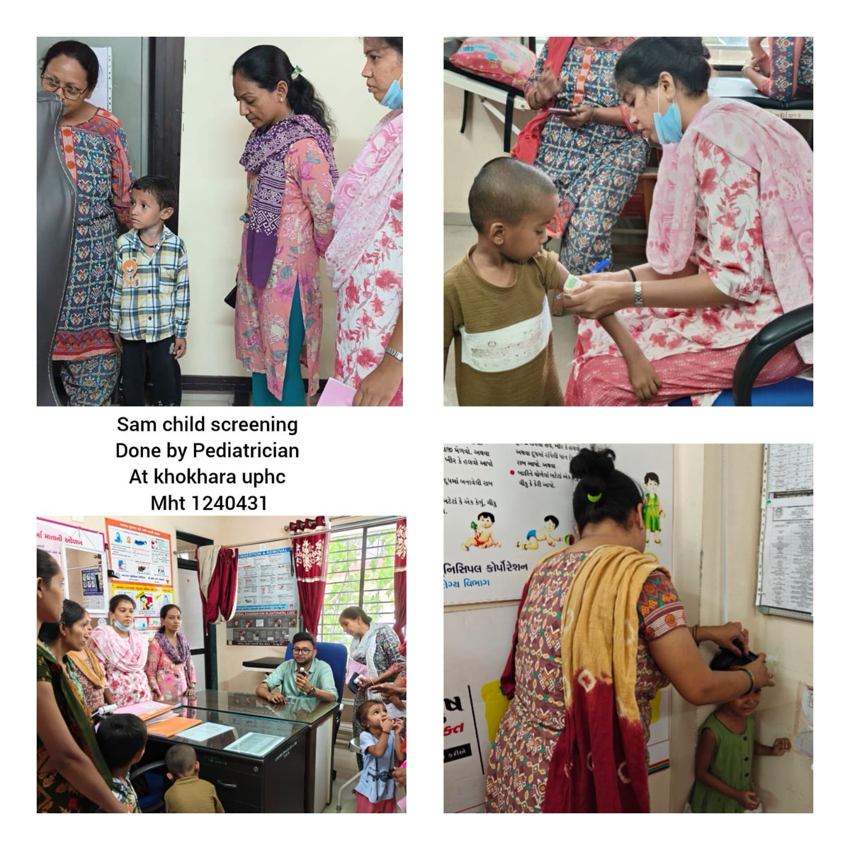 dsbccAmc's tweet photo. Comprehensive SAM screening &amp; care across AMC UHCs:
✅ NRC admission (Khadia)
✅ 6 screened (Asarwa)
✅ Medication (Shilaj, Sankalitnagar, S. Bopal, Vejalpur)
Strengthening child nutrition under AMCHD.
#SAM #RBSK #ChildHealth #AMCHD https://t.co/fWrXra6qXe