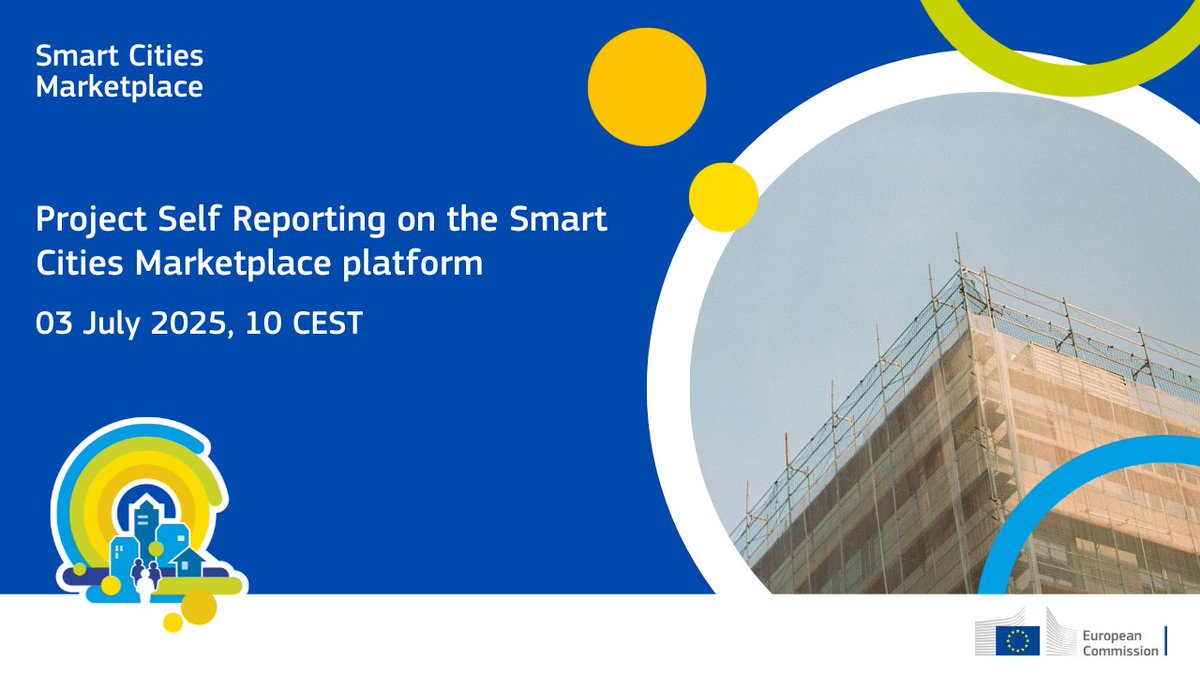 Smart Cities Marketplace (@eusmartcities) on Twitter photo As part of this mission, <a href="/EUSmartCities/">Smart Cities Marketplace</a> maintains a centralised database of project results from across ๐ช๐บ.
To support the process of gathering more data, we will host aย webinar on 3 July 2025 at 10:00 CEST.
Register๐ec.europa.eu/eusurvey/runneโฆ
#EUSmartCities As part of this mission, <a href="/EUSmartCities/">Smart Cities Marketplace</a> maintains a centralised database of project results from across ๐ช๐บ.
To support the process of gathering more data, we will host aย webinar on 3 July 2025 at 10:00 CEST.
Register๐ec.europa.eu/eusurvey/runneโฆ
#EUSmartCities