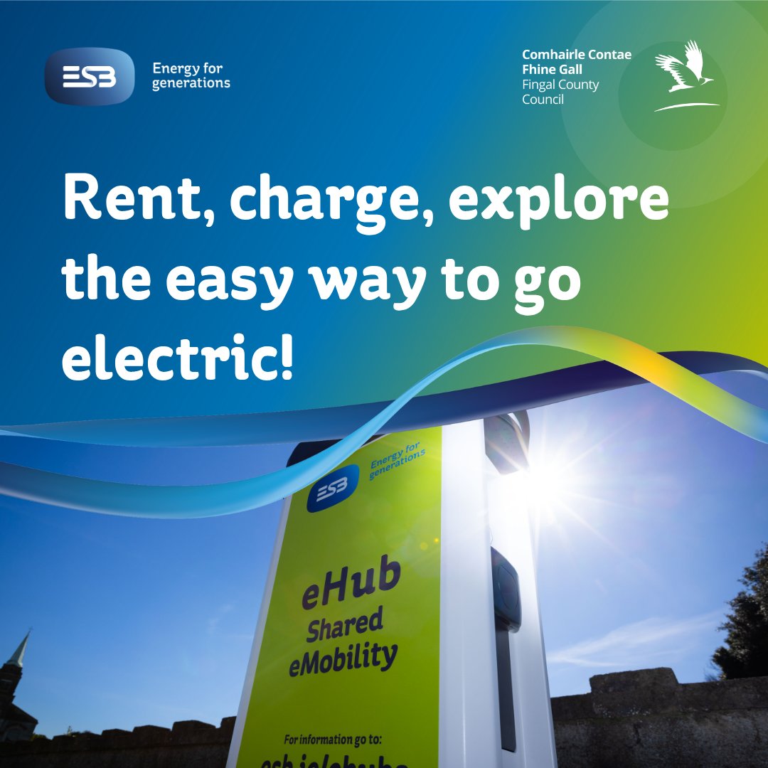 Fingal County Council (@fingalcoco) on Twitter photo North County Dublin, it’s time to drive smarter! 🚗⚡
Two new eHubs in Swords & Malahide are making shared electric cars easy, affordable, and green.
Join the movement for a cleaner, more sustainable future! 🌍 #GoElectric #SharedMobility <a href="/ESBNetworks/">ESB Networks</a>
Get more information at North County Dublin, it’s time to drive smarter! 🚗⚡
Two new eHubs in Swords & Malahide are making shared electric cars easy, affordable, and green.
Join the movement for a cleaner, more sustainable future! 🌍 #GoElectric #SharedMobility <a href="/ESBNetworks/">ESB Networks</a>
Get more information at