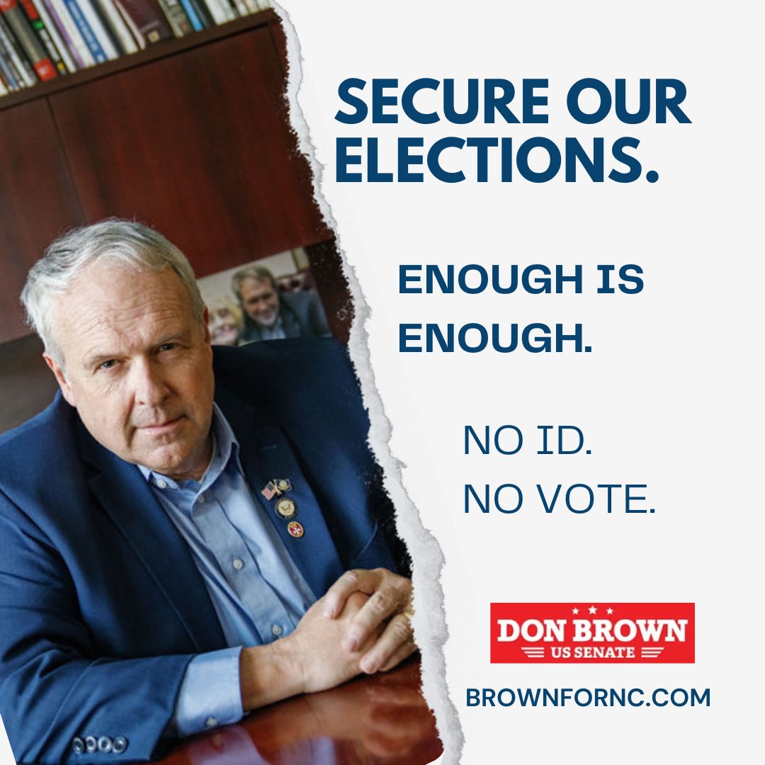 🚨 DOJ sues NC elections board over 66,000 voter registrations with missing ID info.

No ID. No vote. Period.

I’ll fight for secure elections. Every legal vote must count.

#NCSen #DonBrown #ElectionIntegrity
🔗 loom.ly/K6Te1Aw