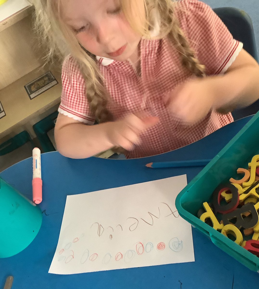 NurseryOPS's tweet image. After learning about repeating patterns during mathematics, some of the children went into the environment and made their own patterns using a variety of resources. 

#eyfsmaths #extendedlearning #exploretheenvironment