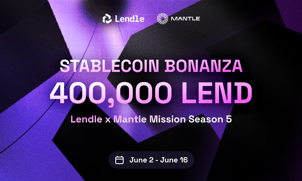 Get ready, fam, because the moment you've all been waiting for is finally here! Lendle x Mantle Mission Season 5 is officially LIVE!

Following the success of Season 4, we'll now enjoy $LEND utility 2.0 with Season 5. Use your $LEND to add LP on Merchant Moe and enjoy an