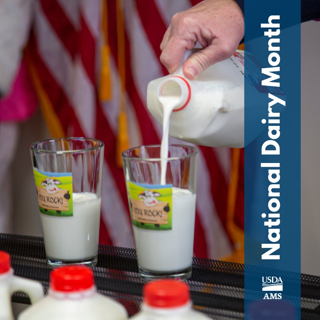 Raise a 🥛 to all the U.S. dairy farmers for providing nutritious milk. #NationalDairyMonth #GotMilk