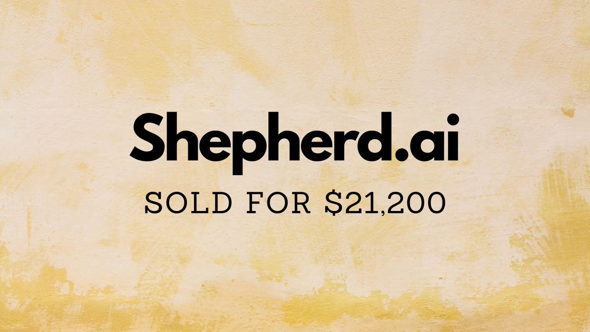 Yesterday saw $270k in domain name sales including:

$21,200 Shepherd․ai
$7,038 Biome․org
$6,200 Perago․com
$4,650 CreditFile․com
$2,830 DesignOS․com

Full list 👉 namebio.com/daily

#Domains