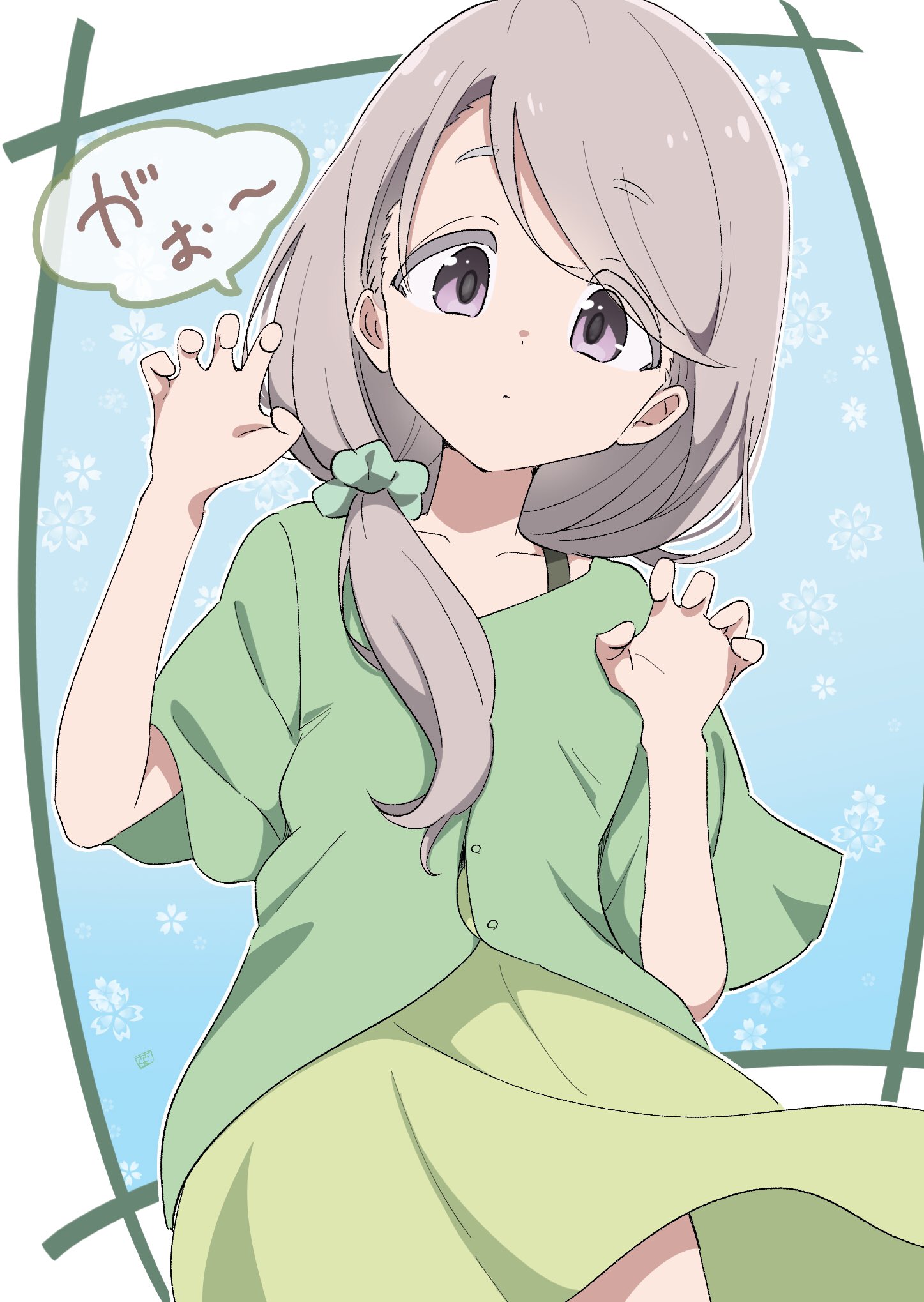 桜子様*❀ 扇子 江戸小紋 芝桜 3078 ピンク・サックス | 保赤軒