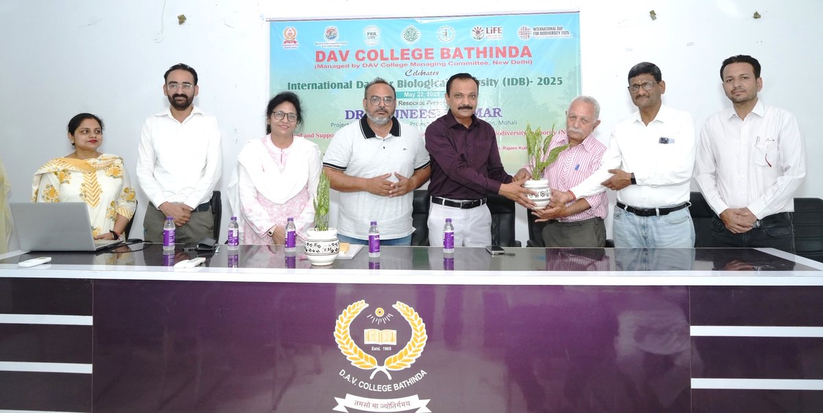 dav_college's tweet photo. DAV College Bathinda Observes International Day for Biological Diversity with Extension Lecture on “Harmony with Nature and Sustainable Development

#punjabbiodiversityboard https://t.co/UoVmbS84JM