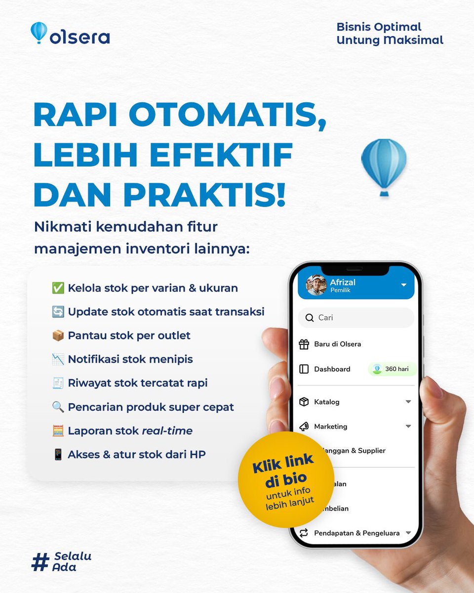 Bukan sulap, bukan sihir! Rapikan ratusan produk dalam hitungan menit! 🪄

Rasakan manfaat lain dari Olsera yang #SelaluAda untuk bantu UMKM Indonesia! 
🔗 olsera.com