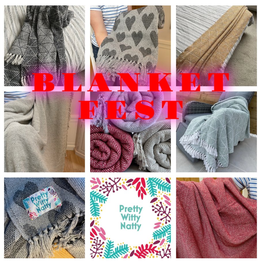 PrettyWittyNatt's tweet photo. **~_~**BLANKET FEST WEEK**~_~** 
Tell me, tell me, what do you use blankets for in your house???
Eco blankets made from recycled cotton, huge and soft and kind to the environment.

Sage Green: https://t.co/BejVNZgFSA
Navy Triangle: https://t.co/dGZyMQ0lcn https://t.co/8M1LzAwQlZ