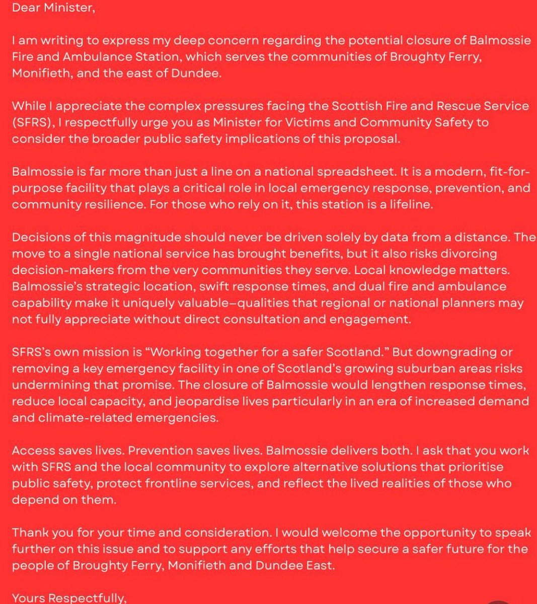 Save Balmossie Fire 🔥 Station. 👍