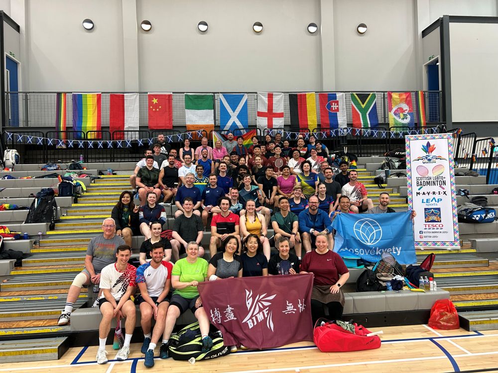 sportscotland's tweet image. #SportForAll | 91 LGBTIQ+ players &amp;amp; allies recently came together for a competitive weekend of badminton🏸

Supported by @BadmintonScot, the event was more than a competition—it was a celebration of inclusivity &amp;amp; a welcoming space for all who took part.

👉bit.ly/3T0HVmf