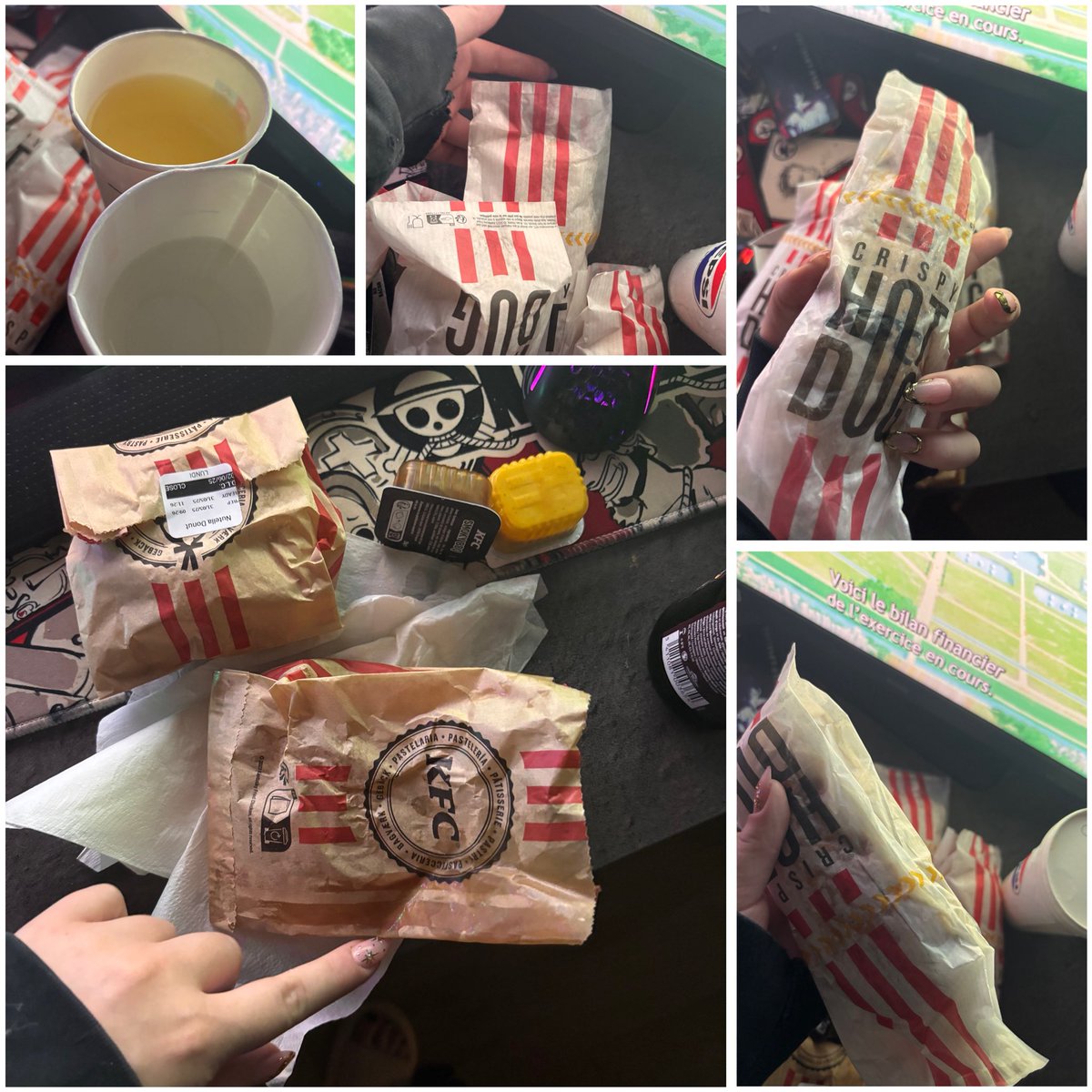 caammln's tweet photo. @ubereats_fr On vous dérange pas ? On commande samedi chez @KFCFrance (peut être que vous, vous pourrez faire qqch pour nous 🥲) pour presque 80€. ça a mis plus d’une heure et demi pour faire 9km, donc ça arrive non seulement gelé mais imbibé de boisson entièrement… (1) https://t.co/CdBE5i7FkR