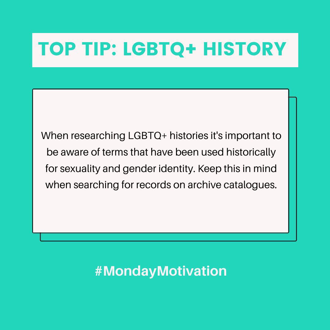 June celebrates all stories #LGBTQIA and this #PrideMonth we’d love to hear all about your research into #LGBTQIA #Hampshire histories. Here’s a top tip to spread the #MondayMotivation and help your projects 🌈