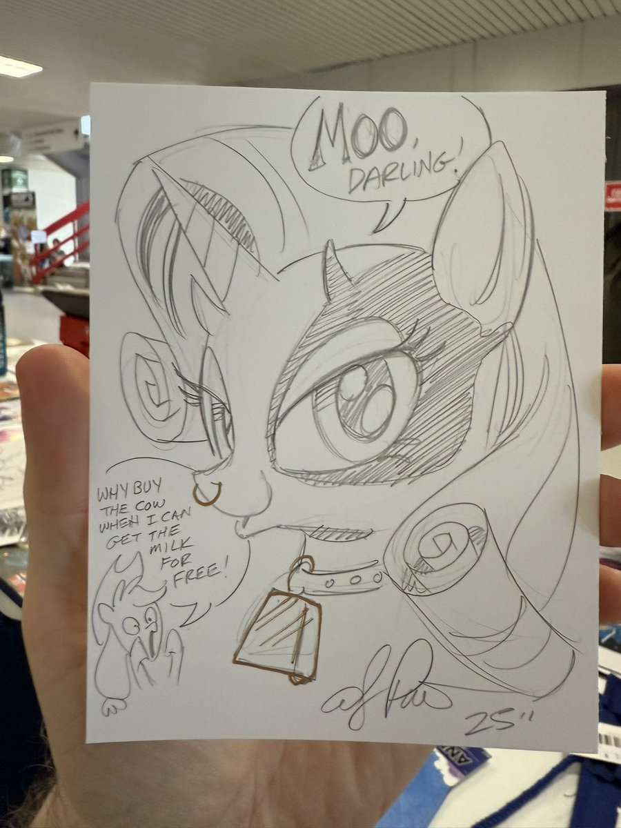 So apparently, Rarity as a cow is a thing. Personally I think if one called Rarity a cow, she would slug them. At <a href="/EponaFest/">EponaFest - Tickets OPEN NOW</a> !! #mlp #comics