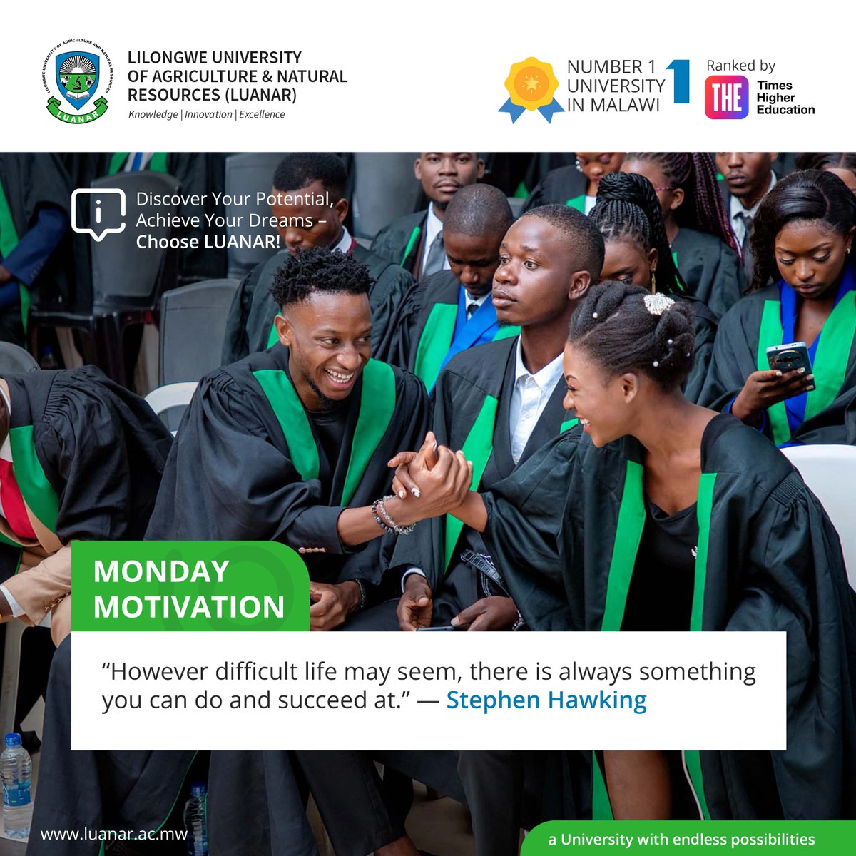 #mondaymotivation: “However difficult life may seem, there is always something you can do and succeed at.” — Stephen Hawking