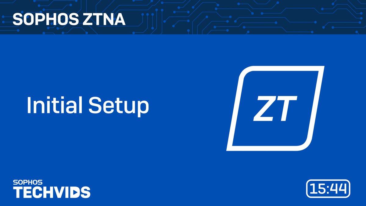 SophosSupport's tweet photo. Deploying #SophosZTNA just got easier.
In this #SophosTechvids tutorial, we guide you through setting up a ZTNA gateway in #SophosCloud and on-premises (Hyper-V), configuring user and access policies, and using #SophosCentral’s reporting tools.
▶️ https://t.co/powL1lWo2R https://t.co/4GrjnZdAVZ