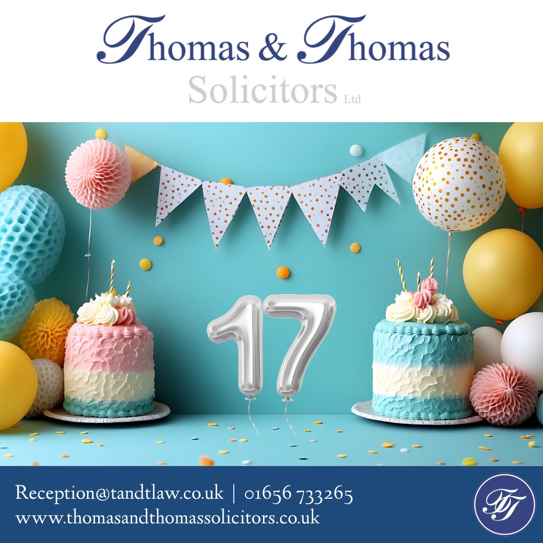 Thomas_ThomasUK's tweet photo. 🎉 Celebrating 17 Years of business! 🎉

Today marks a proud milestone for Thomas and Thomas Solicitors — 17 years of dedicated service, unwavering integrity, and trusted legal expertise.

#ThomasAndThomas #17YearsStrong #LegalExcellence #ClientFocused #AnniversaryCelebration https://t.co/RegIFPSXSF