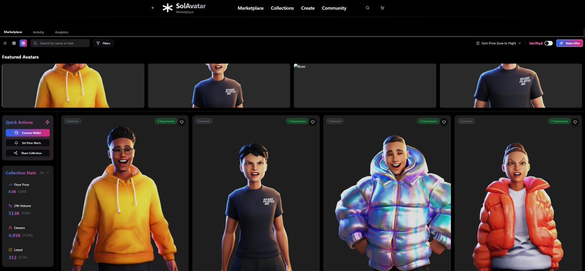 Solavatar_'s tweet photo. The amazing NFT marketplace of @Solavatar_ 

- Amazing
- Fast
- Instant creation
- Buy/sell https://t.co/wj5FZkur2w