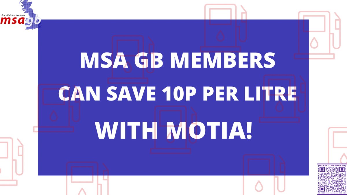 We know how much rising fuel costs can impact your business. That’s why MSA GB members can save up to 10p per litre through our partnership with MOTIA! Get a FREE fuel card and enjoy fixed fuel prices at BP and Esso stations. tinyurl.com/yx8dw8bm