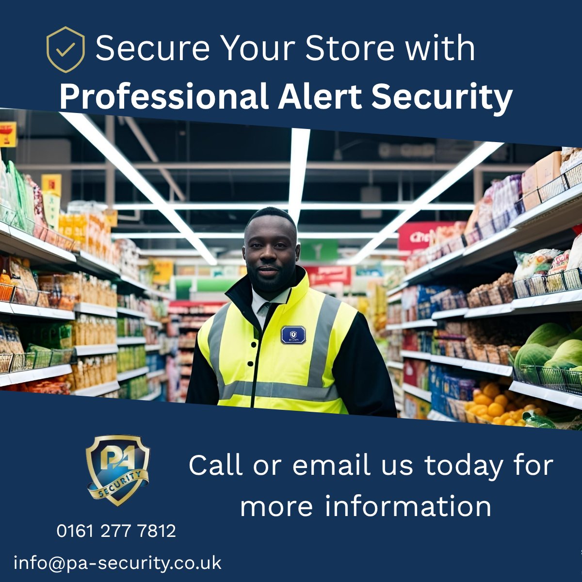 PASecurityLtd's tweet photo. Struggling to tackle shoplifting and anti-social behaviour in your retail business? 
Feel safe and secure with our professional security guards.

📞 Let's talk security: 0161 277 7812 
#ShopliftingPrevention #RetailSecurity #BusinessProtection #SecuritySolutions #UKSecurityGuards https://t.co/sw7Onvsokh