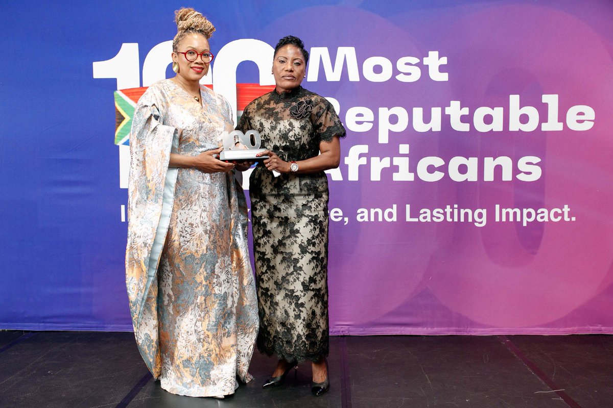 Dr. Martha Namundjebo-Tilahun, Co-Owner and Group Chairperson of United Africa Group, and a distinguished philanthropist, was honored with an award at the 100 Most Reputable Africans recognition event held at The Maslow, Sandton,

#100mostreputableafricans #AfricanLeadership