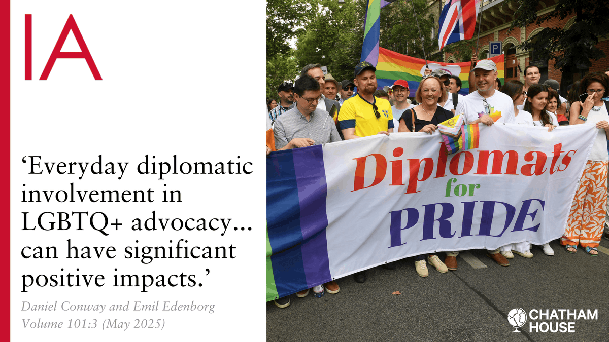International Affairs (@iajournal_ch) on Twitter photo How are foreign policy commitments to LGBTQ+ rights enacted in practice?
Read <a href="/DrDanConway/">Daniel Conway</a> (<a href="/UniWestminster/">University of Westminster</a>) & Emil Edenborg's (<a href="/UISweden/">Utrikespolitiska institutet</a>) article to know more: doi.org/10.1093/ia/iia… How are foreign policy commitments to LGBTQ+ rights enacted in practice?
Read <a href="/DrDanConway/">Daniel Conway</a> (<a href="/UniWestminster/">University of Westminster</a>) & Emil Edenborg's (<a href="/UISweden/">Utrikespolitiska institutet</a>) article to know more: doi.org/10.1093/ia/iia…