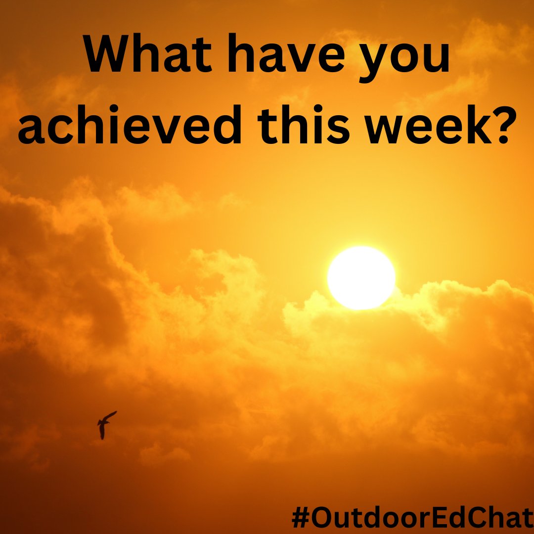 It's Thursday, it's 8pm, it's time for #OutdoorEdChat...
Say hello, pop a question in the thread, tell us how you are...