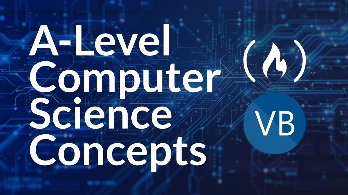 freeCodeCamp's tweet image. Learning fundamental computer science concepts is critical if you're prepping for A-Level exams.
And this course covers the basics you need to know, from Object-Oriented Programming to algorithms and Abstract Datatypes.
Everything's implemented in VB.NET,…