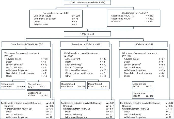 Enrique Grande (@drenriquegrande) on Twitter photo ⚡️ On <a href="/NatureMedicine/">Nature Medicine</a> - Sasanlimab plus BCG in BCG-naive, high-risk non-muscle invasive bladder cancer: the randomized phase 3 CREST trial
#BladderCancer #Immunotherapy <a href="/tompowles1/">Tom Powles</a> <a href="/MattGalsky/">Matt Galsky</a> <a href="/joanfundi/">Joan Palou Redorta</a>
<a href="/evanguelosx/">Evanguelos Xylinas</a> <a href="/Albert0Briganti/">Alberto Briganti</a> <a href="/DrFelixGuerrero/">Félix Guerrero-Ramos</a>
nature.com/articles/s4159… ⚡️ On <a href="/NatureMedicine/">Nature Medicine</a> - Sasanlimab plus BCG in BCG-naive, high-risk non-muscle invasive bladder cancer: the randomized phase 3 CREST trial
#BladderCancer #Immunotherapy <a href="/tompowles1/">Tom Powles</a> <a href="/MattGalsky/">Matt Galsky</a> <a href="/joanfundi/">Joan Palou Redorta</a>
<a href="/evanguelosx/">Evanguelos Xylinas</a> <a href="/Albert0Briganti/">Alberto Briganti</a> <a href="/DrFelixGuerrero/">Félix Guerrero-Ramos</a>
nature.com/articles/s4159…