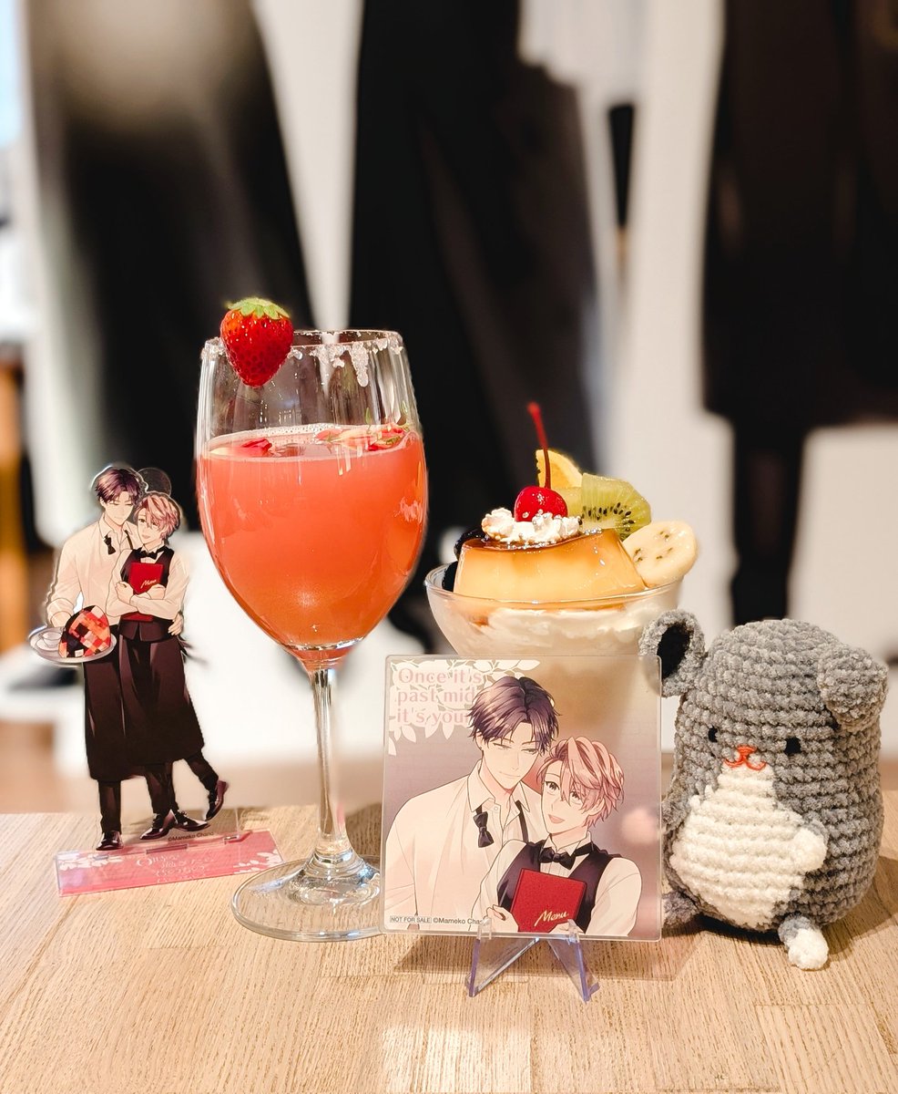 「コラボカフェにお邪魔してきました〜!原稿を手伝ってくれてる友人が手作りしてくれた」|茶野まめこ＠ハイなつ発売中のイラスト