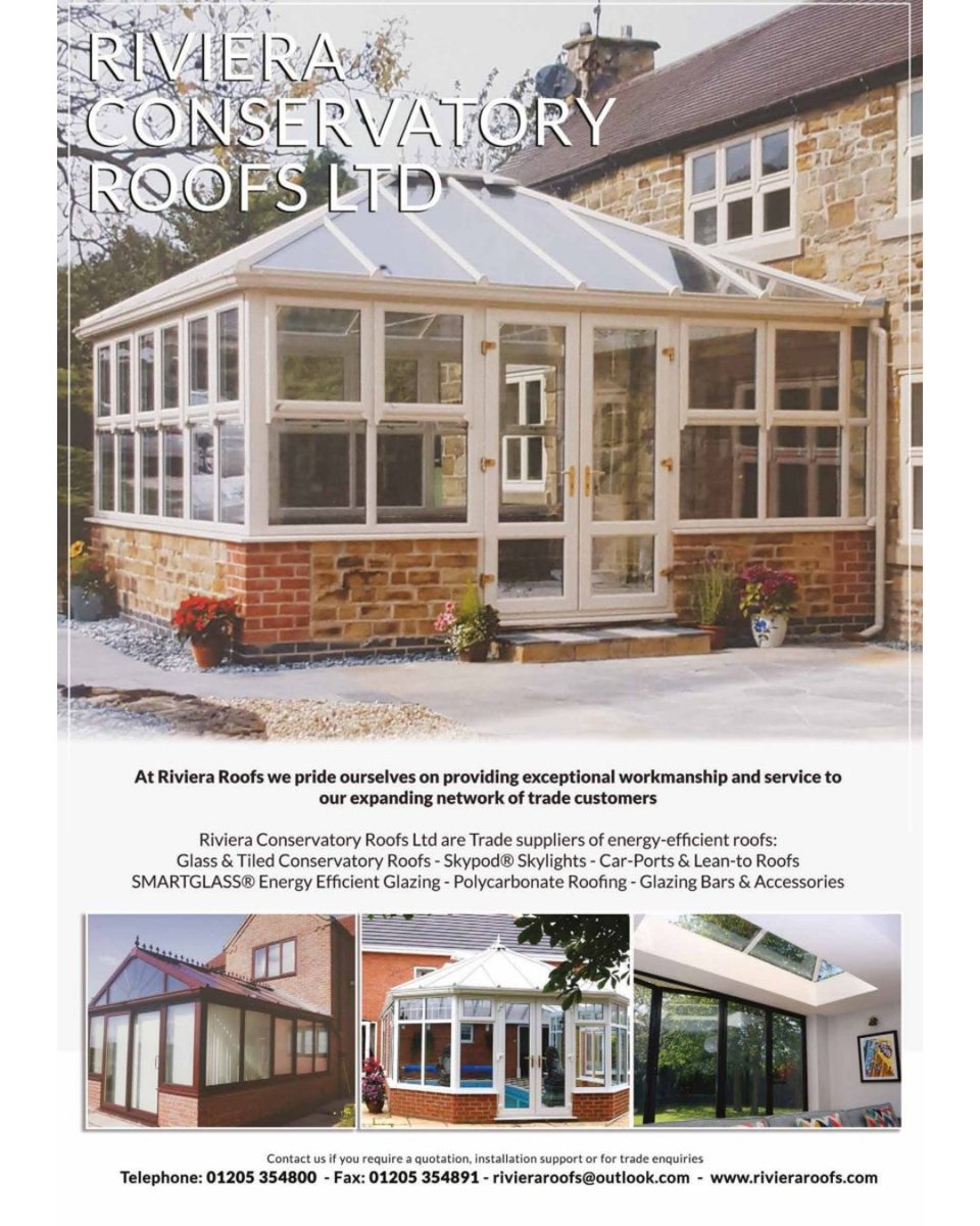 ⭐️ Recommended Supplier: Riviera Conservatory Roofs Ltd ⭐️

They are trusted trade suppliers of high-performance conservatory and extension roofing systems. Serving a growing network of trade customers, they offer expert workmanship and reliable support.

📞 01205 354800
