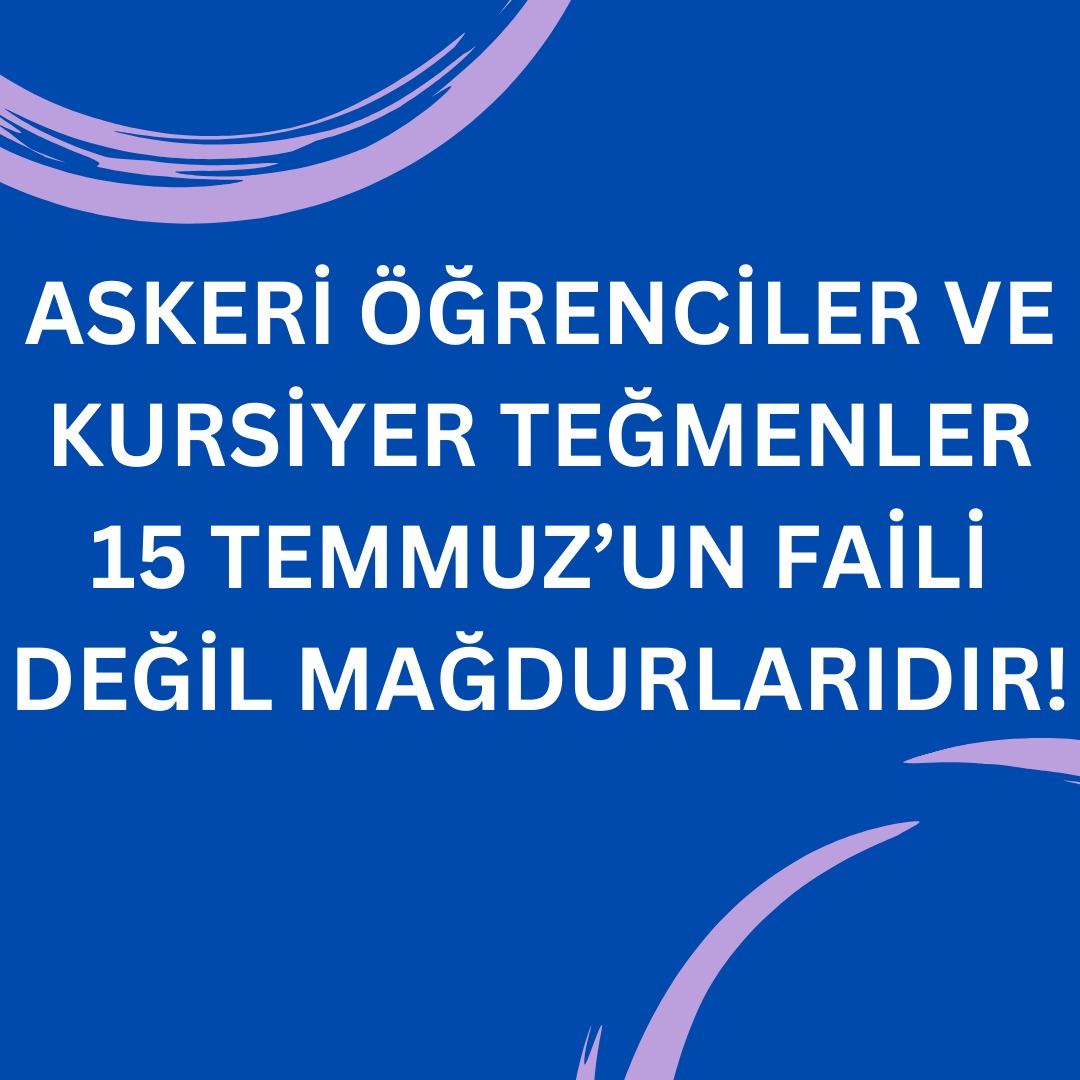Kezban Kalın (@kezbankalin) on Twitter photo <a href="/YildizFeti/">Feti Yıldız</a> Adalet herkes için eşit ve erişilebilir olmalı!!
15 Temmuz'un tüm sorumluluğu hiçbir yetkisi ve tecrübesi olmayan adil yargılanma hakları ihlal edilerek 18-22 yaşlarında yüzlerce Askeri Öğrenci ve Kursiyer Teğmenlerin omuzlarına yıkıldı.
Bu gençlerin haksız ve suçsuz yere <a href="/YildizFeti/">Feti Yıldız</a> Adalet herkes için eşit ve erişilebilir olmalı!!
15 Temmuz'un tüm sorumluluğu hiçbir yetkisi ve tecrübesi olmayan adil yargılanma hakları ihlal edilerek 18-22 yaşlarında yüzlerce Askeri Öğrenci ve Kursiyer Teğmenlerin omuzlarına yıkıldı.
Bu gençlerin haksız ve suçsuz yere