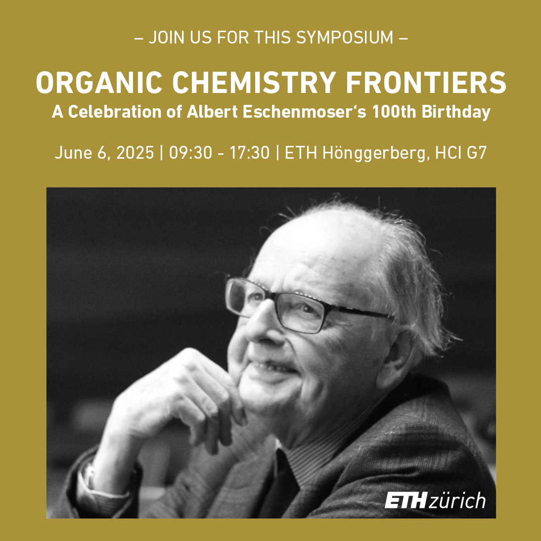 ETH_DCHAB's tweet image. Join us for the Organic Chemistry Frontiers #Symposium on June 6, 2025, hosted by the Laboratory of Organic Chemistry @ETH_DCHAB #eth, in celebration of Albert Eschenmoser’s 100th birthday! Follow this link for more details about the event👇
chab.ethz.ch/en/research/in…