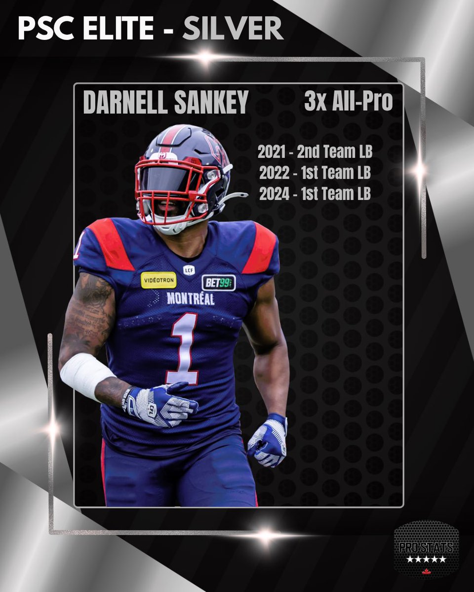 He’s been a tackling machine and the heartbeat of every defense he’s led.  Darnell Sankey’s production speaks loud — and his motor never lets up.

#PSCElite #ProStatsCanada #CFL