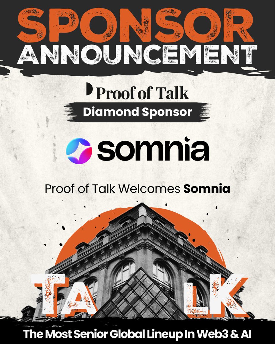 Proof of Talk (@proofoftalk) on Twitter photo Sponsor Spotlight: <a href="/Somnia_Network/">Somnia - a Fully Onchain World</a> is a Diamond Sponsor at Proof of Talk 2025 🚀
<a href="/Somnia_Network/">Somnia - a Fully Onchain World</a> EVM Layer 1 blockchain is built for the future — 1M+ TPS, sub-second finality, and ultra-low fees, enabling real-time, mass-consumer dApps for millions of users.
Catch them at Proof Sponsor Spotlight: <a href="/Somnia_Network/">Somnia - a Fully Onchain World</a> is a Diamond Sponsor at Proof of Talk 2025 🚀
<a href="/Somnia_Network/">Somnia - a Fully Onchain World</a> EVM Layer 1 blockchain is built for the future — 1M+ TPS, sub-second finality, and ultra-low fees, enabling real-time, mass-consumer dApps for millions of users.
Catch them at Proof