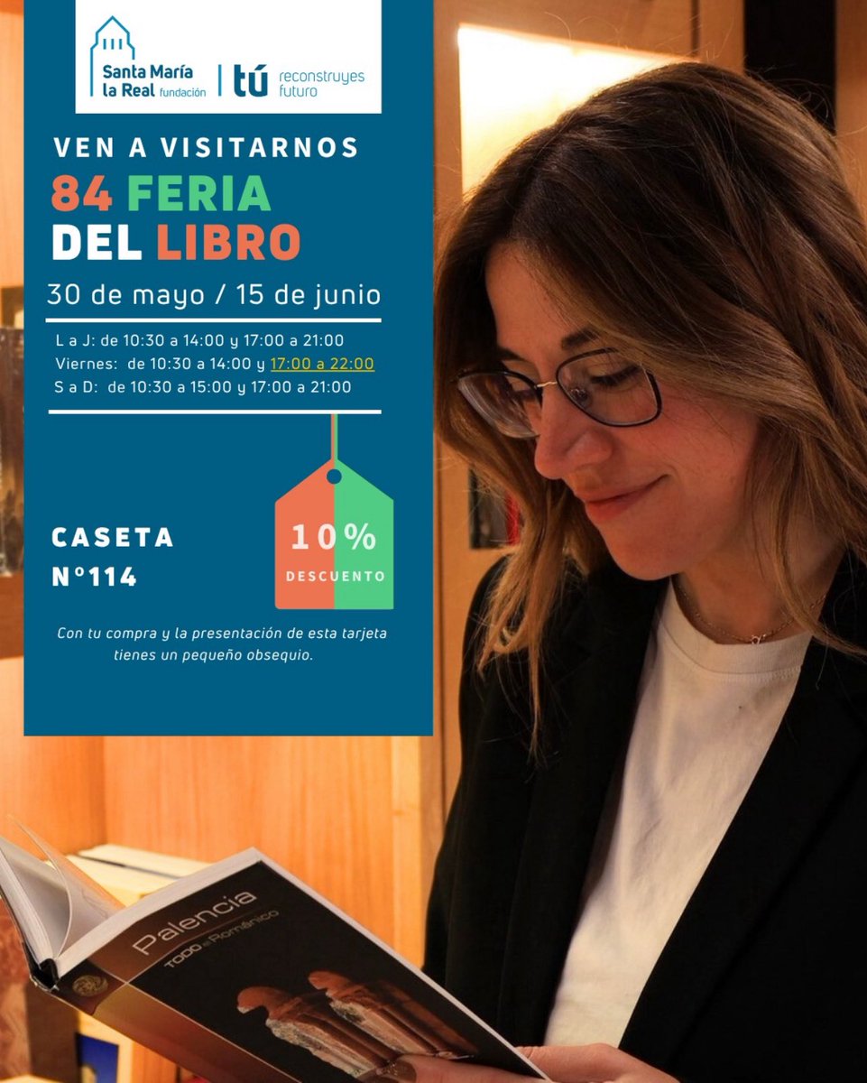 Cristina Párbole (@crispi_6) on Twitter photo Del 9 al 14 de junio estaré en la caseta 114 de la <a href="/FundacionSMLRPH/">Fundación Santa María la Real</a> en la Feria del Libro de Madrid y el día 12 de junio a partir de las 17:30 estaré firmando mi segundo libro “Historias y leyendas del románico”
Os espero, estaré en encantada de veros 🥰 Del 9 al 14 de junio estaré en la caseta 114 de la <a href="/FundacionSMLRPH/">Fundación Santa María la Real</a> en la Feria del Libro de Madrid y el día 12 de junio a partir de las 17:30 estaré firmando mi segundo libro “Historias y leyendas del románico”
Os espero, estaré en encantada de veros 🥰
