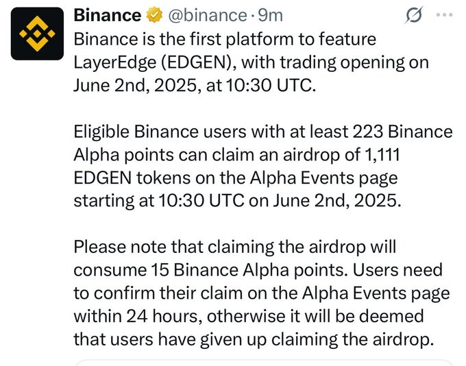 Spent money on CLI
Spent money on Og pass
link socials for POH

And I got a little over 100 Edgen
Someone who doesn't even have passion for this project now has more allocation than an average user

 <a href="/layeredge/">LayerEdge</a>