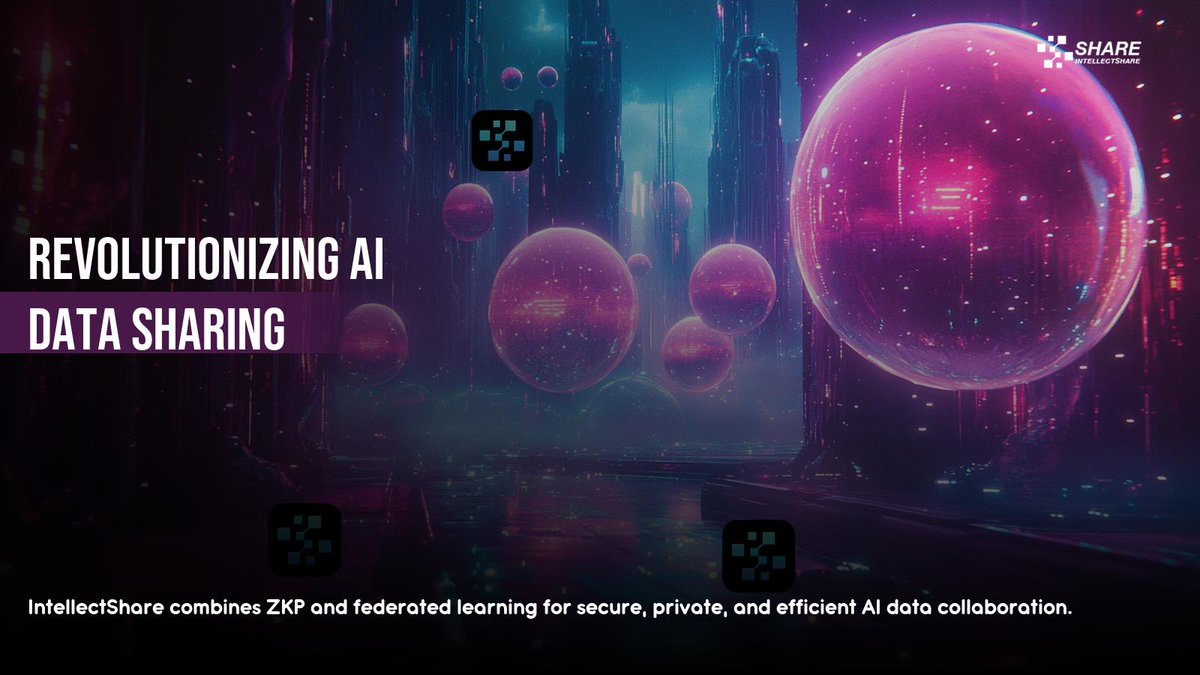 IntellectShare (@intellectshare) on Twitter photo Zero-Knowledge Proofs (ZKP) + Federated Learning = A game-changer for AI data sharing! ๐
IntellectShare leverages cutting-edge ๐๐๐ ๐ญ๐๐๐ก๐ง๐จ๐ฅ๐จ๐ ๐ฒ to redefine decentralized AI data markets:
๐ ๐๐๐ญ๐ ๐๐ซ๐ข๐ฏ๐๐๐ฒ: Share data without exposing its content
โ
Zero-Knowledge Proofs (ZKP) + Federated Learning = A game-changer for AI data sharing! ๐
IntellectShare leverages cutting-edge ๐๐๐ ๐ญ๐๐๐ก๐ง๐จ๐ฅ๐จ๐ ๐ฒ to redefine decentralized AI data markets:
๐ ๐๐๐ญ๐ ๐๐ซ๐ข๐ฏ๐๐๐ฒ: Share data without exposing its content
โ
