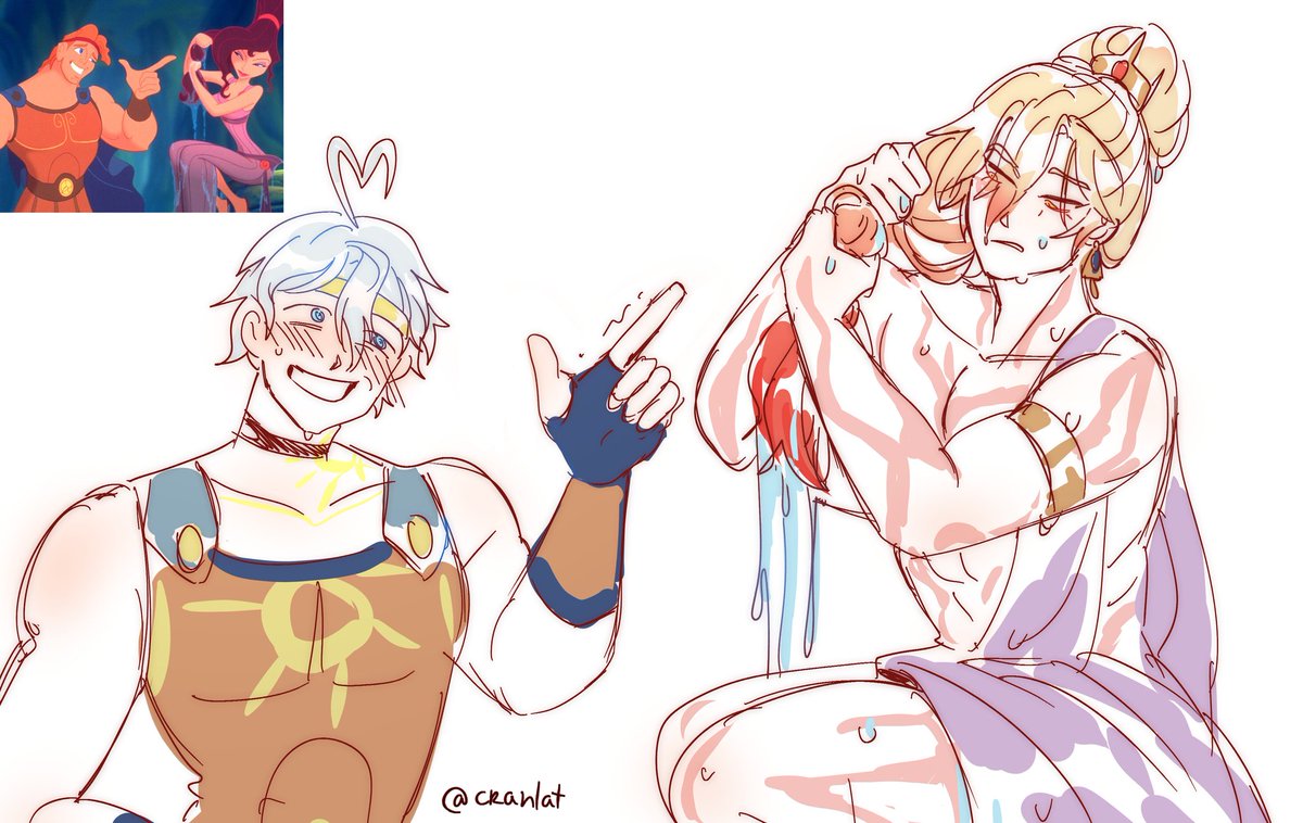 cranlat's tweet image. #phaidei Hercules au idea by @TSK0975 💗