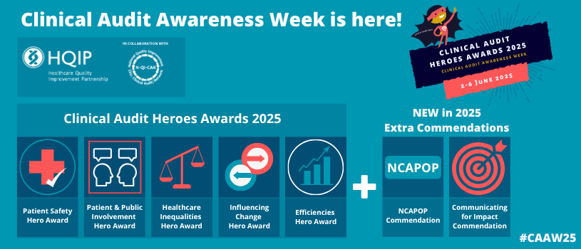 Healthcare Quality Improvement Partnership (@hqip) on Twitter photo 🎉 Clinical Audit Awareness Week 2025 #CAAW25 is here!
In partnership with <a href="/nqican/">National QI (inc. Clinical Audit) Network N-QI-CAN</a>, join us for a week-long celebration of the critical role of clinical audit in healthcare improvement. 🎉 Clinical Audit Awareness Week 2025 #CAAW25 is here!
In partnership with <a href="/nqican/">National QI (inc. Clinical Audit) Network N-QI-CAN</a>, join us for a week-long celebration of the critical role of clinical audit in healthcare improvement.