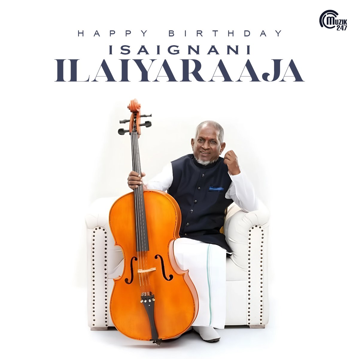Happy Birthday to the one and only #Isaignani <a href="/ilaiyaraaja/">Ilaiyaraaja</a>! Your genius has shaped the soundtrack of our lives. Thank you for the music. 💐🎶

#HBDIlaiyaraaja 
#HappyBirthdayIlaiyaraaja
#HBDMaestro 
#HBDIsaignaniIlaiyaraaja