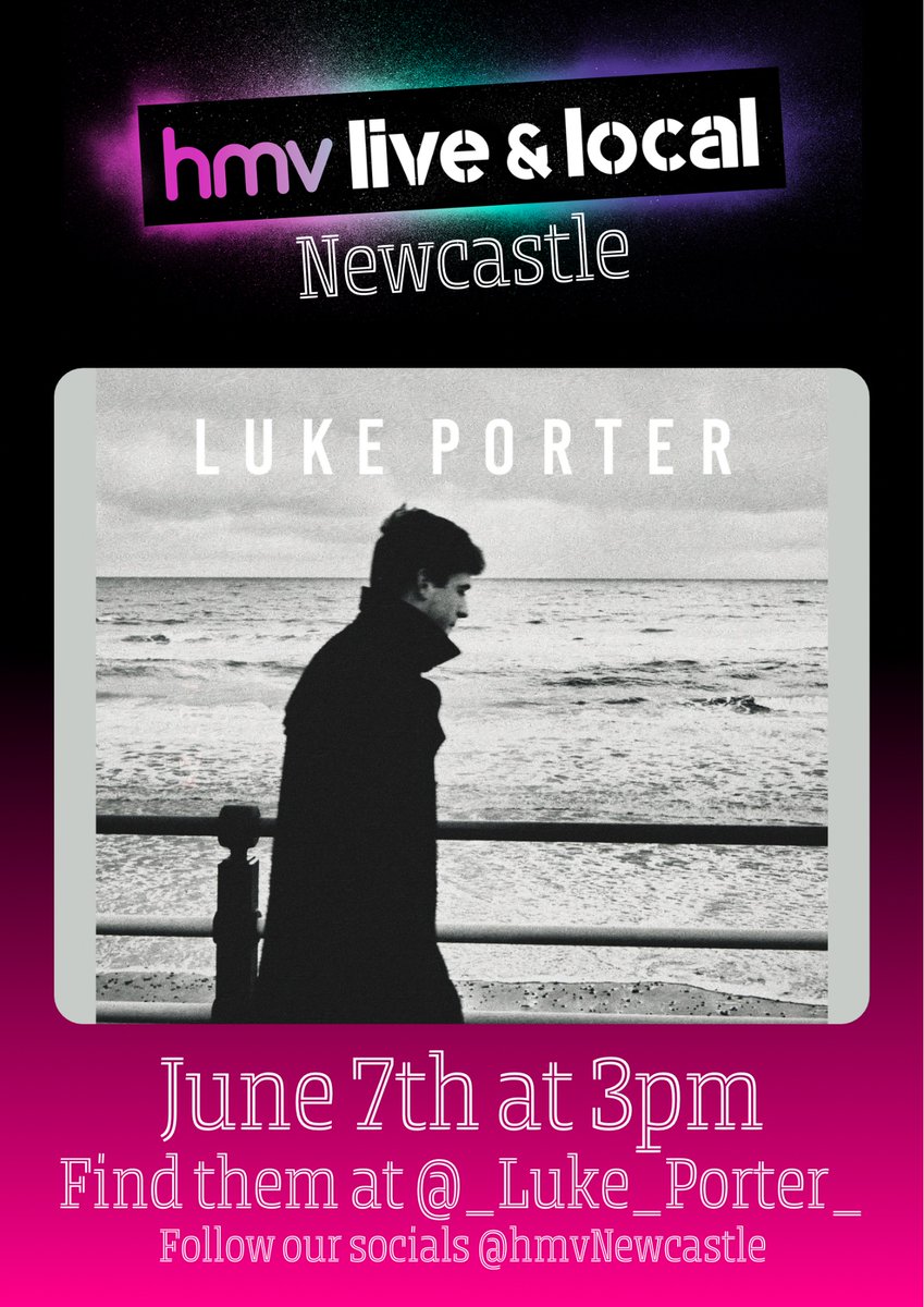 Delighted to announce I’m playing an exclusive in store at hmv Newcastle to celebrate my new single this place. I’ll be on from 3pm 7/6/25! Free entry! Come down and say hello 🙌🏼 looking forward to seeing you there ❤️ 

#newcastle #hmv #thisplace #music #song #songwriter #singer