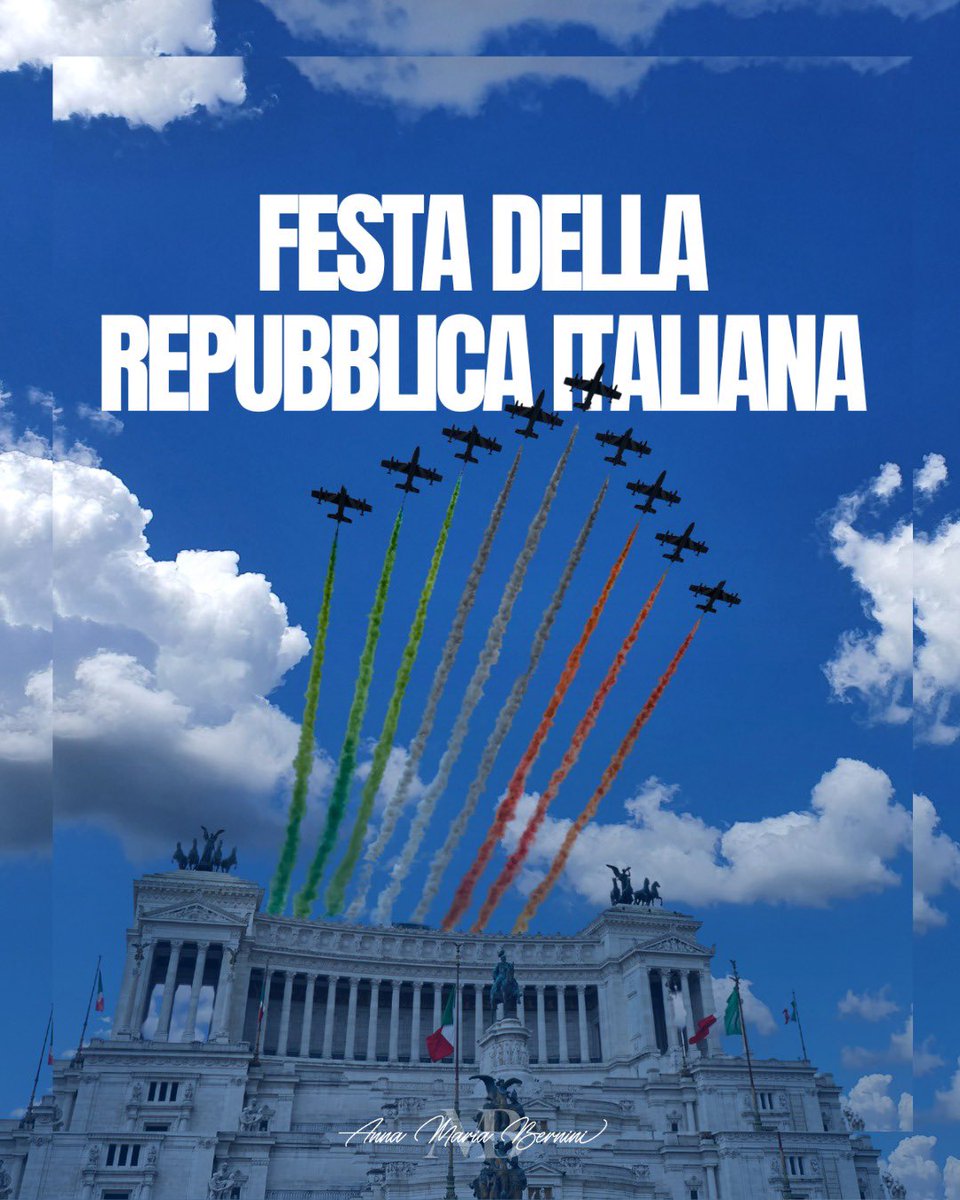 Anna Maria Bernini 🇮🇹 (@berniniam) on Twitter photo La Festa della Repubblica celebra una scelta di libertà che ha segnato l’inizio di una nuova storia per il nostro Paese.
Il #2giugno 1946 gli italiani hanno scelto la Repubblica, avviando un cammino di democrazia basato sui principi sanciti dalla Costituzione.
Una Costituzione La Festa della Repubblica celebra una scelta di libertà che ha segnato l’inizio di una nuova storia per il nostro Paese.
Il #2giugno 1946 gli italiani hanno scelto la Repubblica, avviando un cammino di democrazia basato sui principi sanciti dalla Costituzione.
Una Costituzione