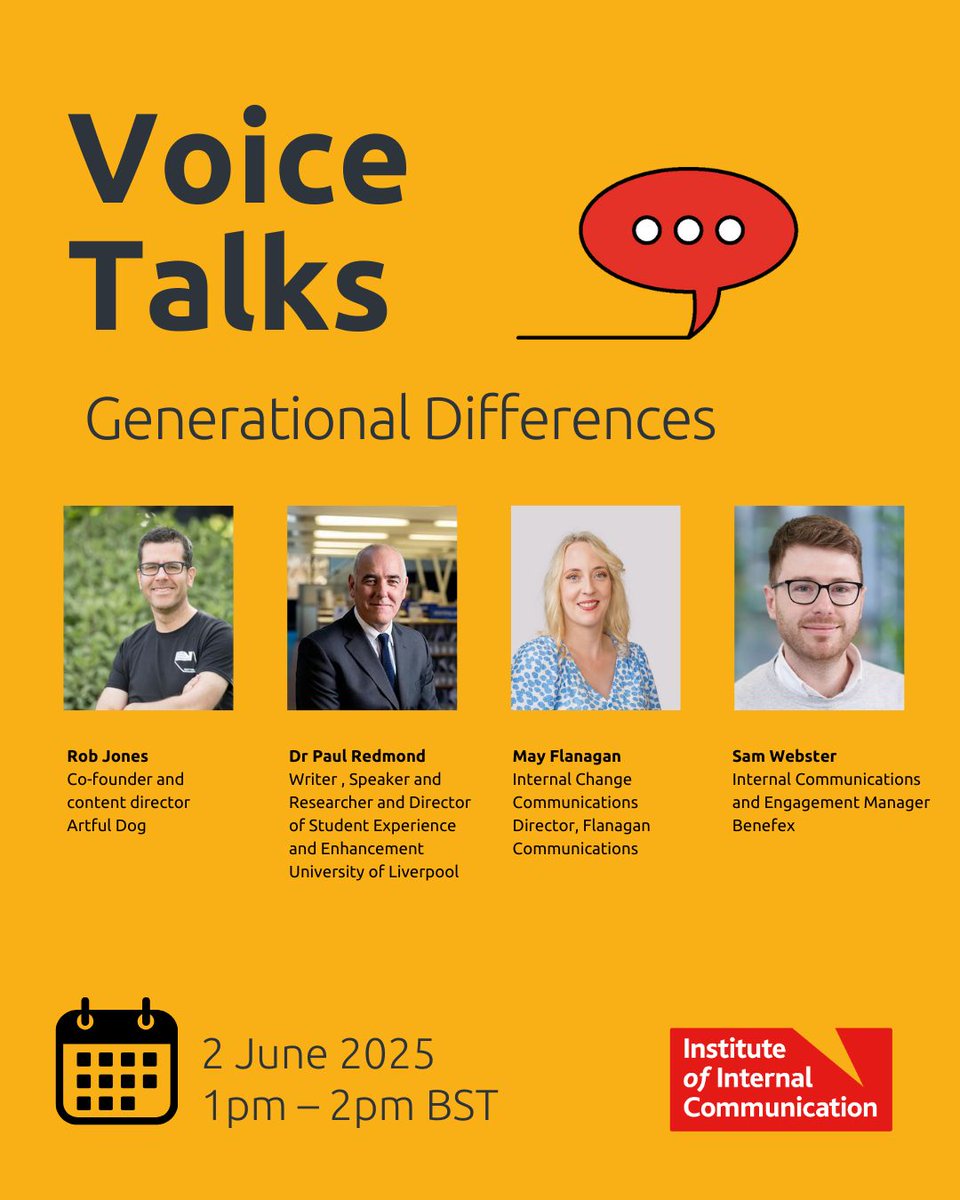 drpaulredmond's tweet image. I'm speaking today at #VoiceTalks on Generational Differences in the Workplace.
In the AI age, understanding generations isn’t optional — it’s essential.
Multigenerational insight = competitive advantage.
#AI #Leadership #InternalComms #KeynoteSpeaker #SpeakerLife #IoIC