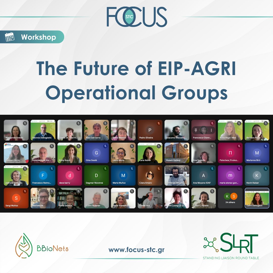 focus_stc_gr's tweet photo. π‘ Shaping the Future of EIP-AGRI Operational Groups! π±
On 14 May and on behalf of #BBioNets, #FOCUSSTC co-organised an EU-level #Workshop to explore the future of EIP-AGRI #OGs.
π Read more about the workshop and its outcomes π https://t.co/HSqlZkkoON
#HorizonEurope #SLRT https://t.co/k8dX3hWfLI