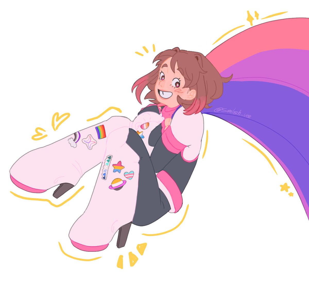 look at who i saw at pride #mha #Ochakouraraka