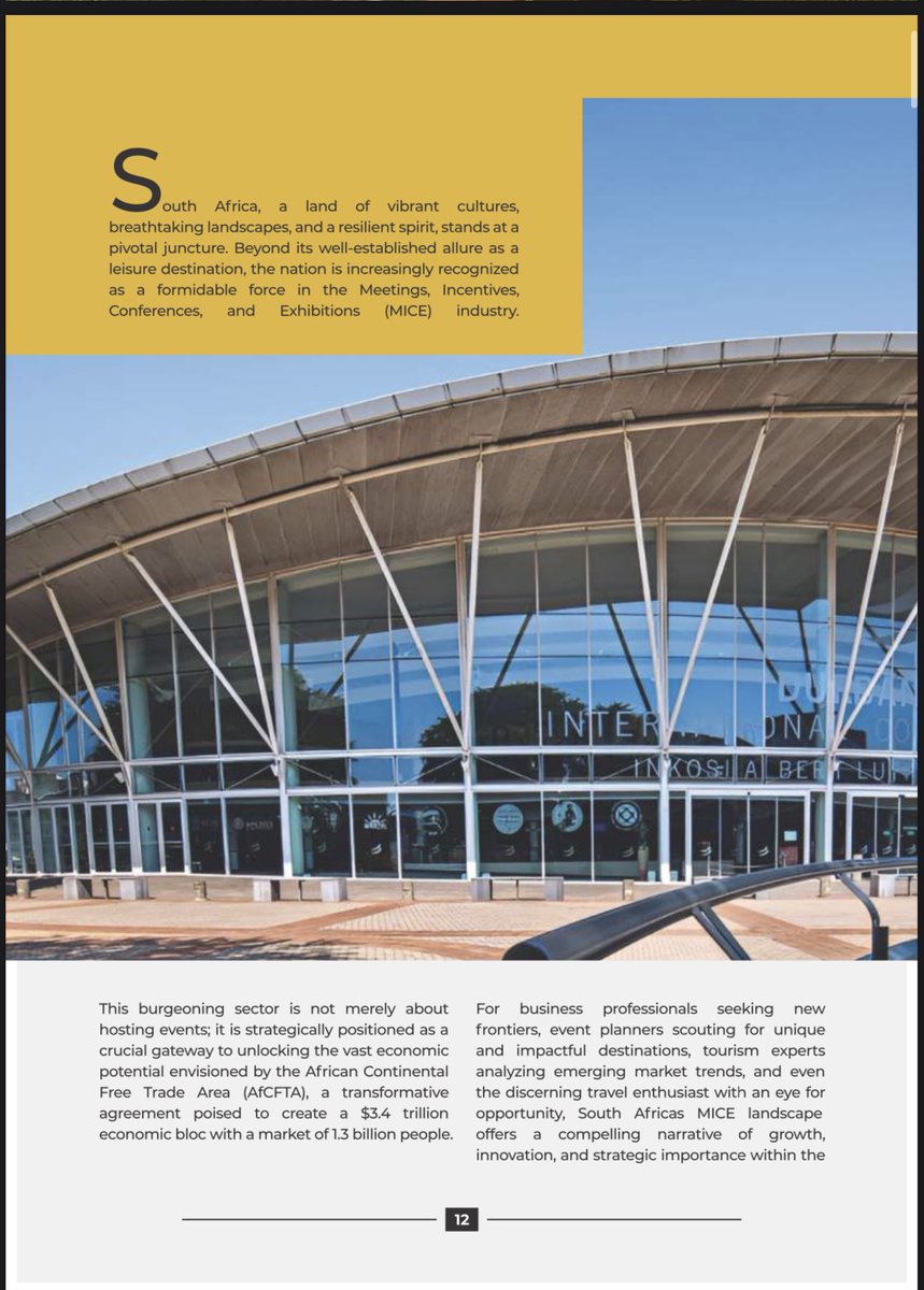 afriexplorer's tweet photo. South Africa has been intentional, strategic in how it positions itself within Africa’s burgeoning MICE industry.
Positioning itself as a key player in AfCFTA’s $3.4 trillion vision. Tap the link in bio to read the full  magazine.
Cc @southafricantourism @MeetSA_ 
#Afriexplorer https://t.co/0mvmSWmpO4